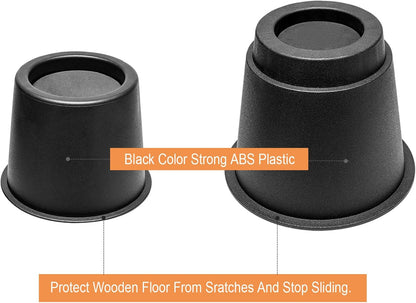MOVEONSTEP 8 x Height Risers for Furniture, Beds, Tables, Adjustable Stands 7.5, 13, and 20.5 cm Furniture Risers Supports Up to 600 kg, 8 Pieces