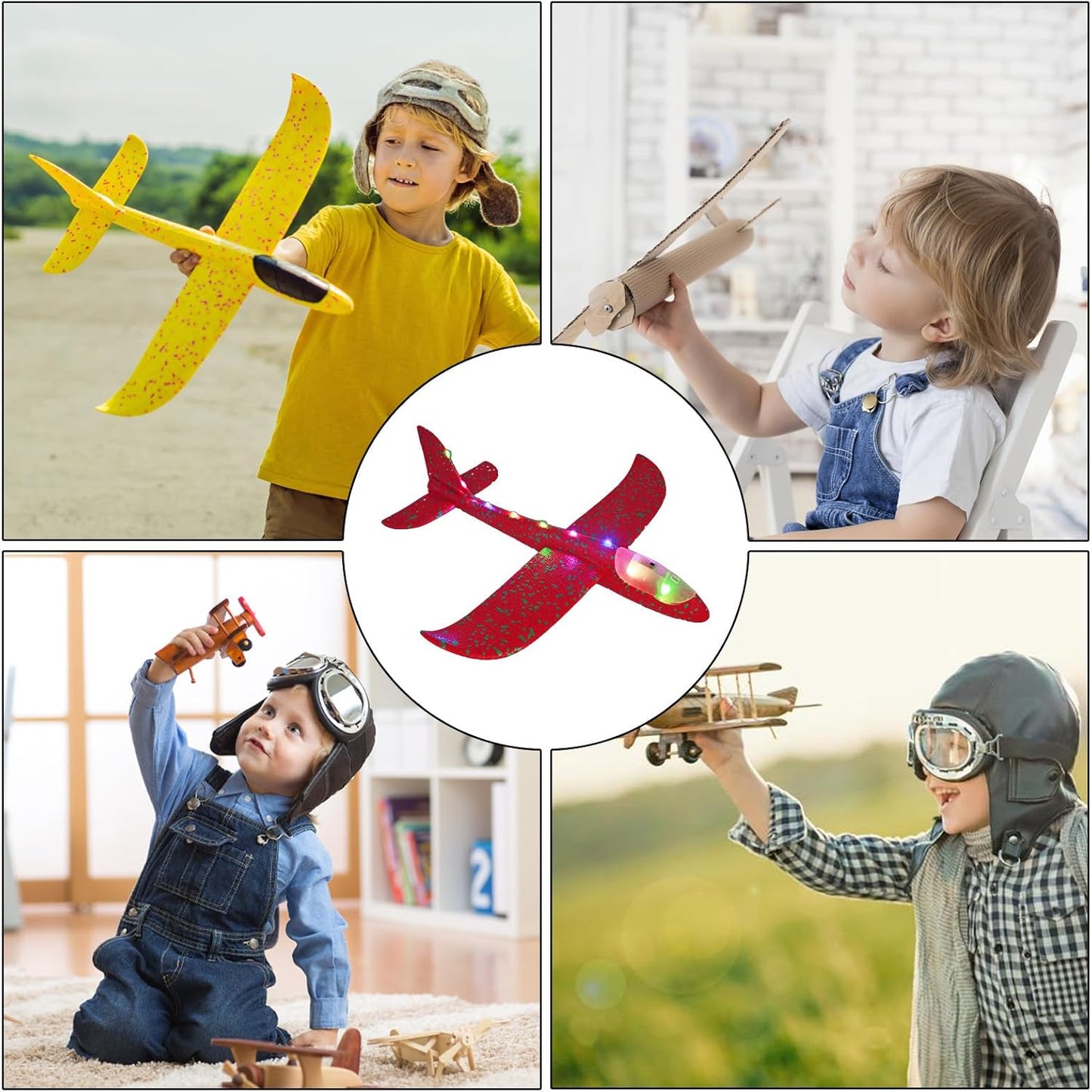 Throwing Foam Airplanes - Hand Launch Glider Planes For Children And Grown-Ups, 48cm Durable Aircraft Model For Garden Sports, Outdoor Play, Aviation Fun, Flight Toy For Picnics, Parties, Camping