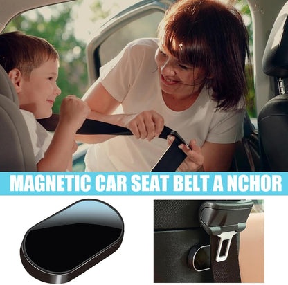 Car Seat Buckle Tool, Seatbelt Clip Stopper, 1.97 x 0.98 x 0.35 Inches, Magnetic Harness Helper, Hand Safety Design, Travel Friendly for Long Drives and Daily Commute, Gray