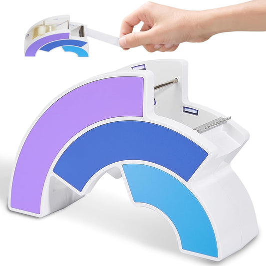 Dormercy Cute Tape Dispenser for Desk, Tape Dispenser for Home School, Desk Accessories (Tape not Included), Purple, 1 Pack