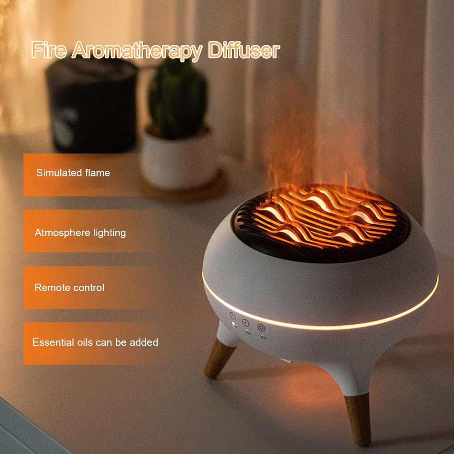 Aromatherapy Diffuser, Remote Control Air Scented Oil Diffusers Humidifier for Home Baby Bedroom Office Travel