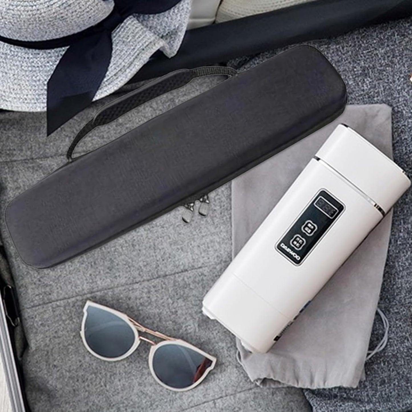 Borsa da viaggio per attrezzi da capelli, impermeabile, per ferri da stiro, accessori portatili per la cura dei capelli, accessori da viaggio multifunzione per uomini e donne, Nero , Refer to