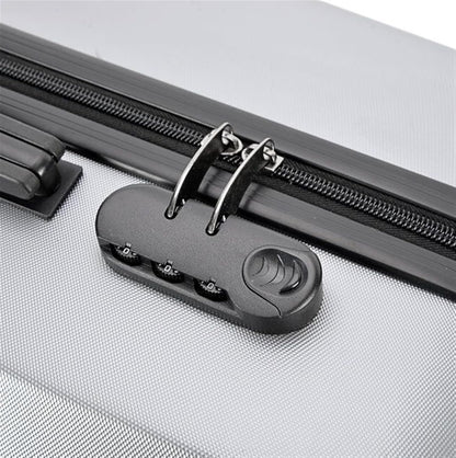 Travel and Bussiness Hard Shell Light Carry On Luggage Security Suitcase Large Capacity Storage Luggage Travel Luggage Suitcase (Color : Sliver, Size : 20IN)