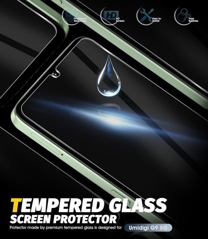 (3 Pack) Orzero Compatible for UMIDIGI G9 5G / G9A / G9C / G9T Tempered Glass Screen Protector, 2.5D Arc Edges 9 Hardness High Definition Bubble-Free