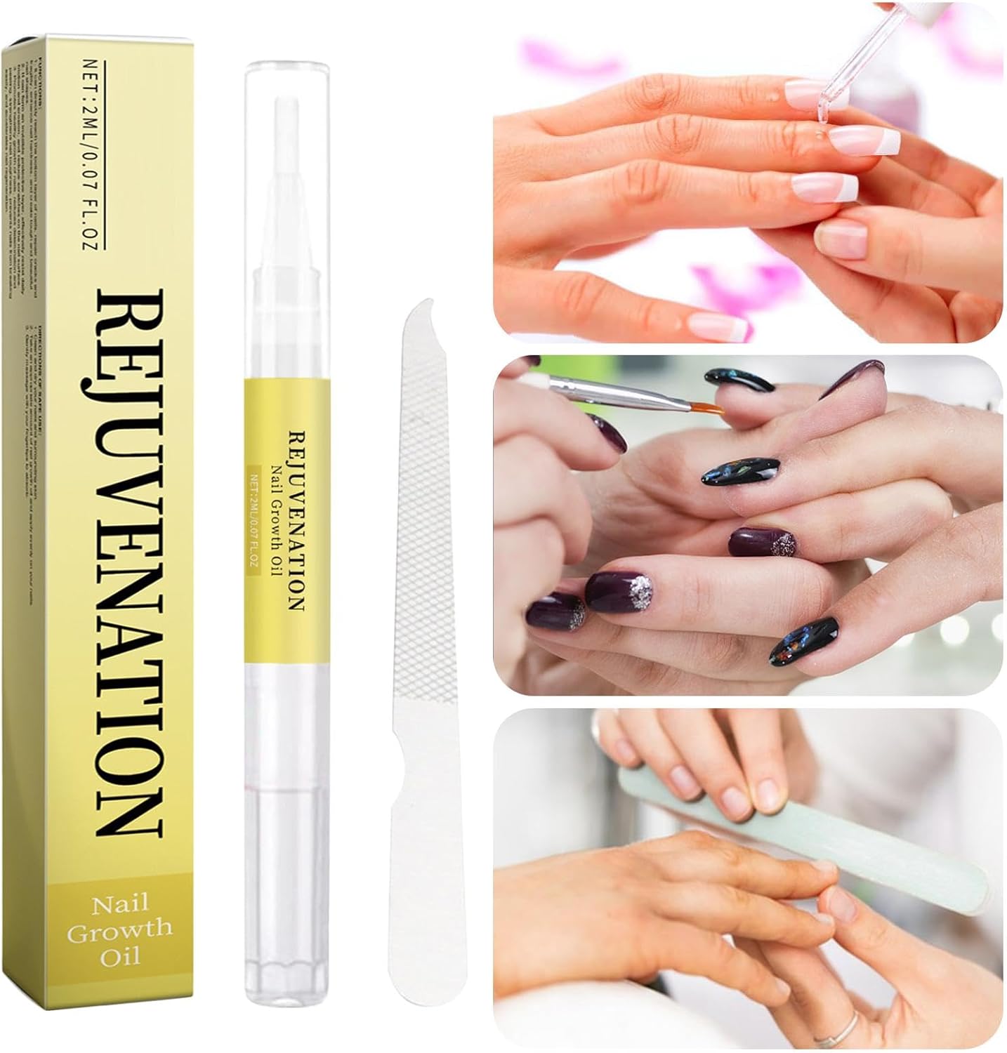 Nail Growth Oil, Nail Strengthener, 0.47 x 4.92 in Professional Cuticle Care, Fast Nail Growing, Deep Hydration, for Healthy, Strong, Faster Nail Growth, Daily Nail Care