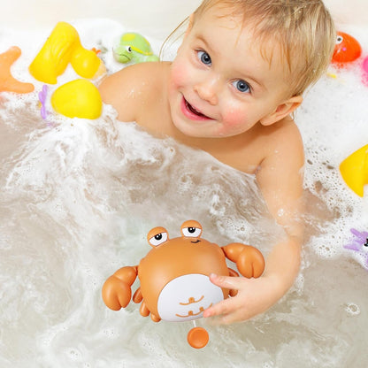 Toddler Bath Toy, Cute Crab Shape, 3,94 x 5,31 in Kids Water Companion, autentico Wind-Up Floating Design, Interactive Parent-Child Play for Beach, Travel, Daycare,