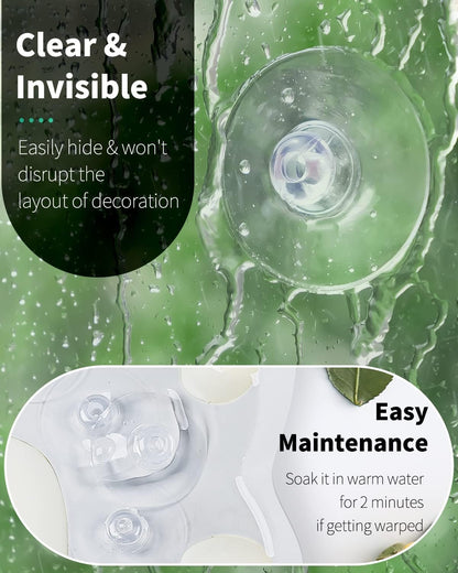 Pawfly 20 Pack Clear Suction Cups 1.8 Inch PVC Plastic Sucker Without Hooks for Home Decoration and Organization