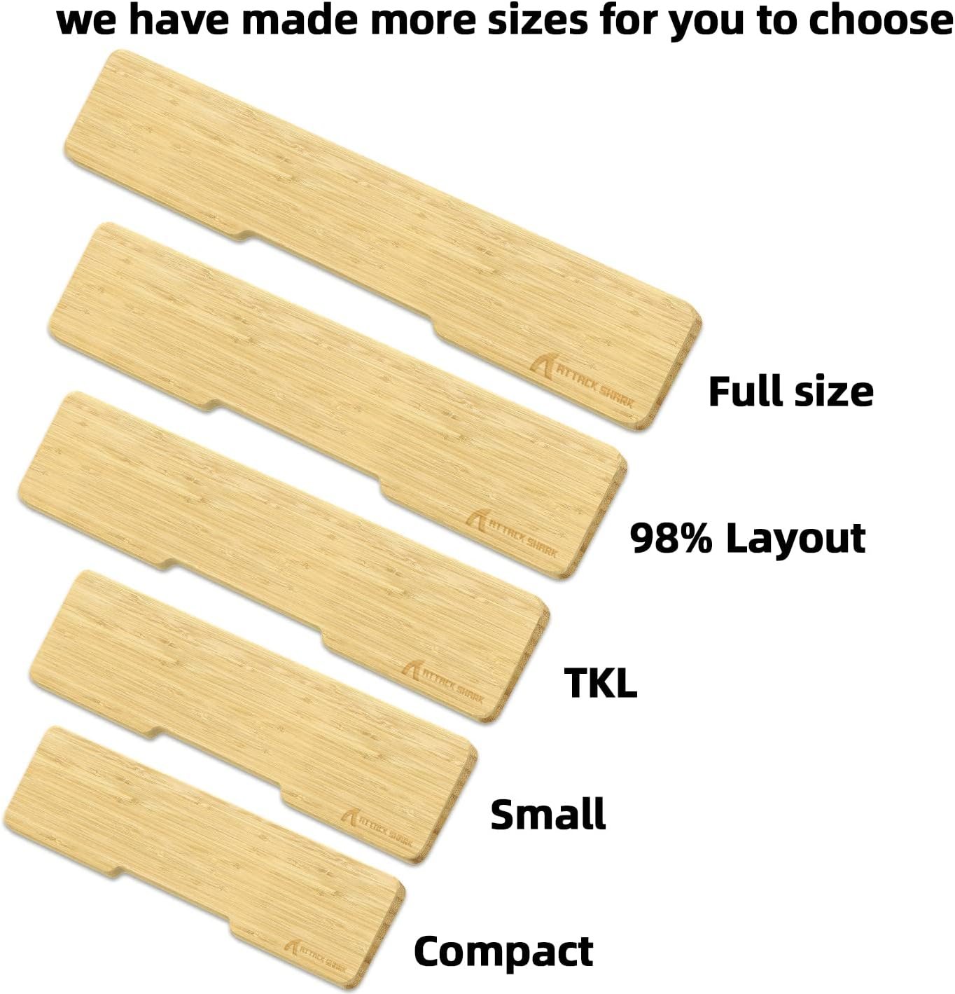 Bamboo Keyboard Wrist Rest,Ergonomic Gaming Keyboard Rest,Keyboard Wrist Pad,Wooden Feeling Hard Wrist Rest Palm Rest Support Computer,Laptop Comfortable Typing Pain Relief-13in for 68key