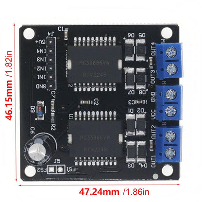 MC33886 Motor Driver Module 5A Stepper Motor Module 4 Way Outputs Motor Driver for Industrial Automation Home Robotics