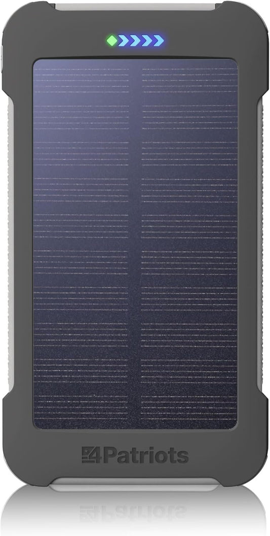 4Patriots Patriot Power Cell CX: Emergency Solar Power Bank with USB-C Fast-Charging Port
