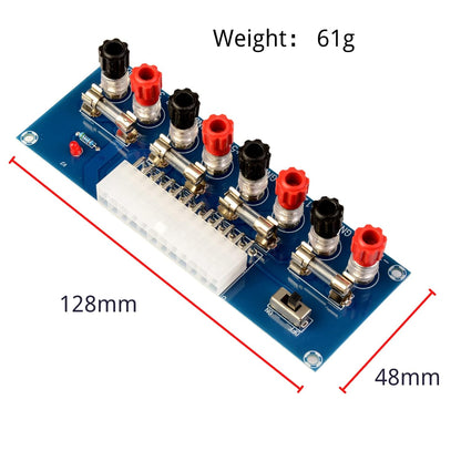 LAOMAO 24 Pin ATX DC Power Supply Breakout Converter Board Multi-Output Adapter 12V 5V 3.3V for DIY Experiments Power Supply Computer Project Electronic
