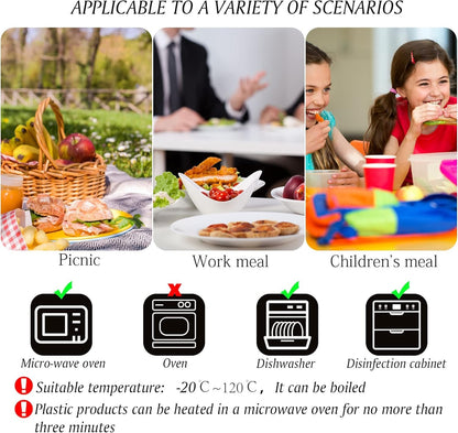 Travel Cutlery Set with Case, Plastic Cutlery Set, Reusable Utensils Set with Case, Portable Camping Cutlery Set for Lunch Box School Office Picnic Travel or Daily Use (4 Colors)