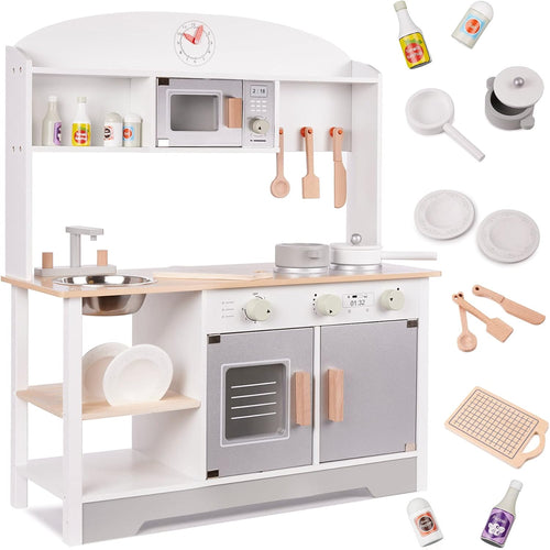 Children's Wooden Kitchen with Oven and Sink (Model 4)