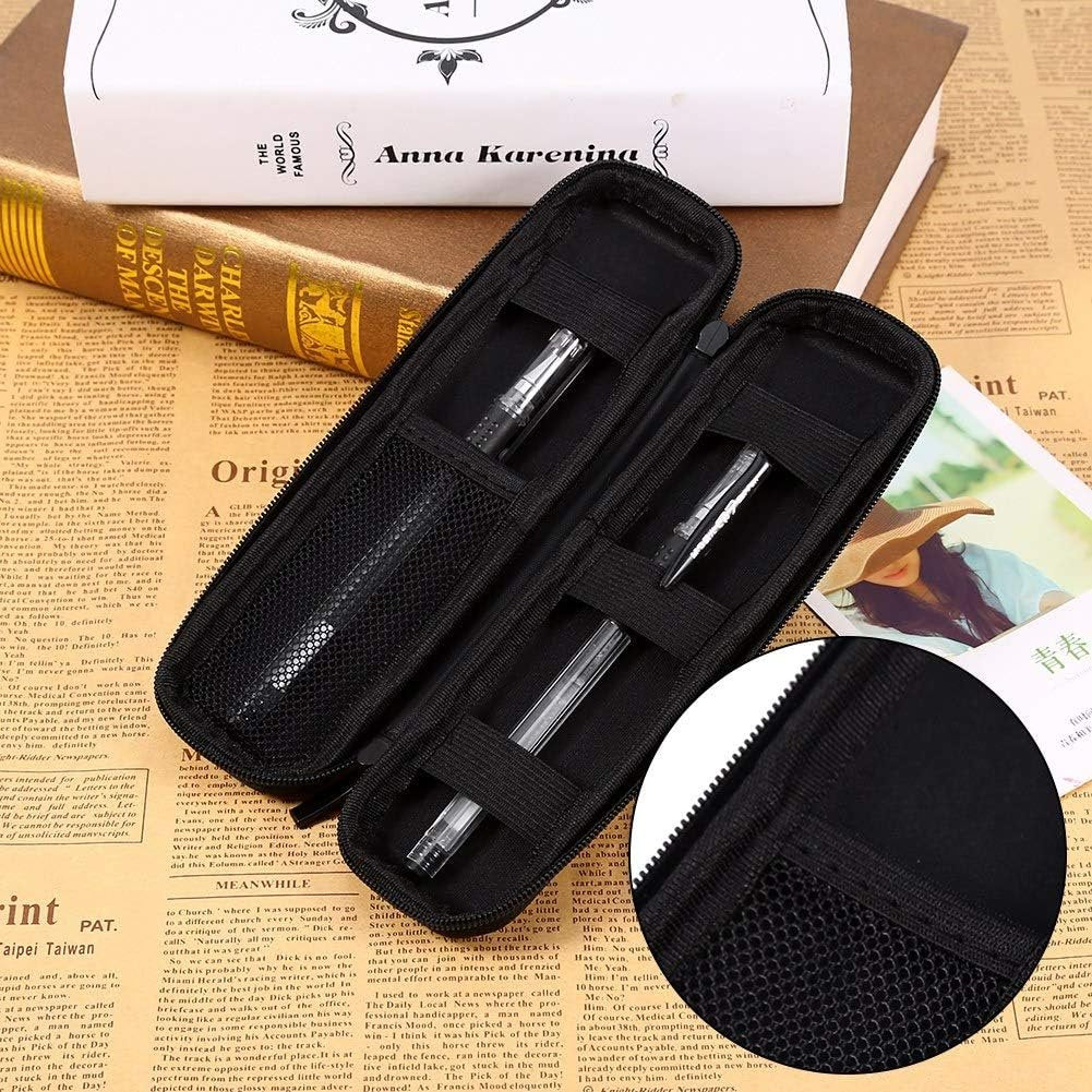 1 Piece Portable Electronic Cigarette Bag with Pen and Pencil Case in Elegant Black EVA Shell Design, a Holder for Stationery Case