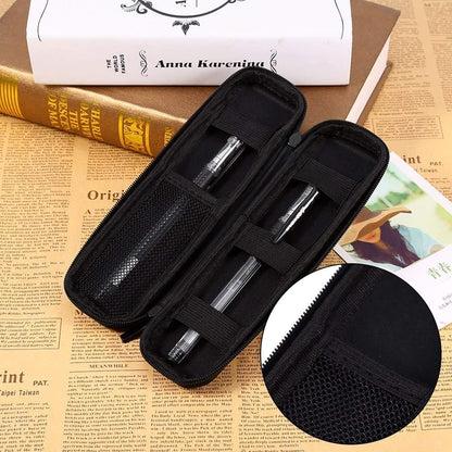 1 Piece Portable Electronic Cigarette Bag with Pen and Pencil Case in Elegant Black EVA Shell Design, a Holder for Stationery Case