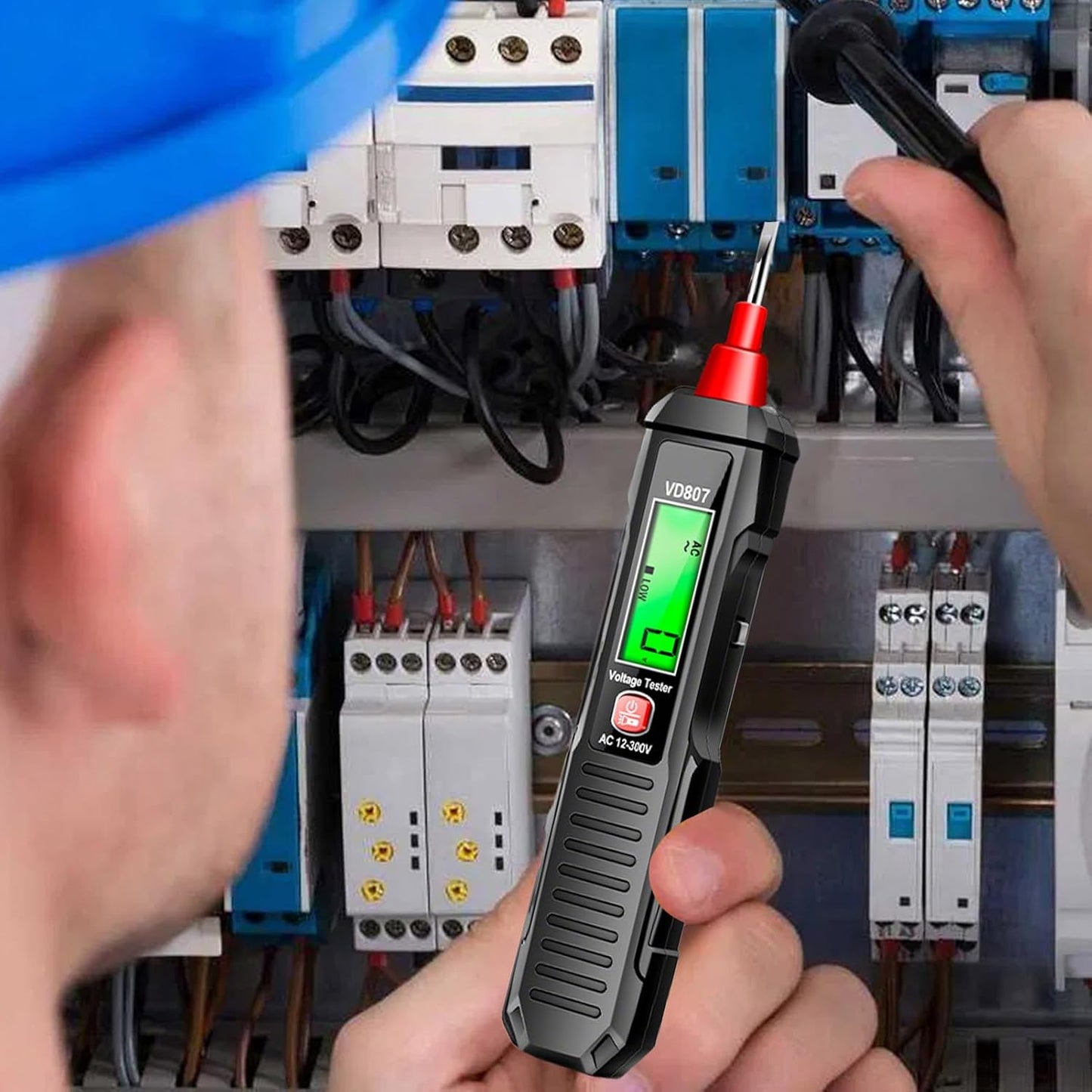 Voltage Tester, Contactless Circuit Checker, Digital Display Pen, 6.54 Inches, Voltage Monitor for Automotive, Home, Fridge, 12-300V AC, Electrical Safety Tool