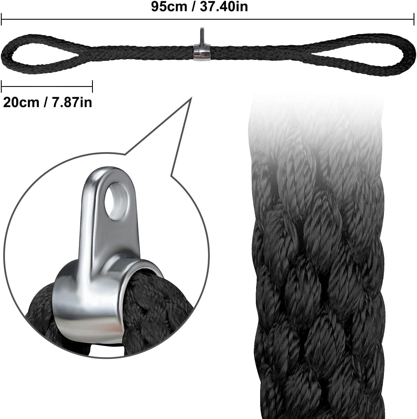 Tricep Rope, Press Down Cable Machine Attachment Set, LAT Pulldown Attachment, Cable Machine Accessories for Home Gym, Exercise Machine Attachments Pulley System Gym Pull Down Rope, Patented