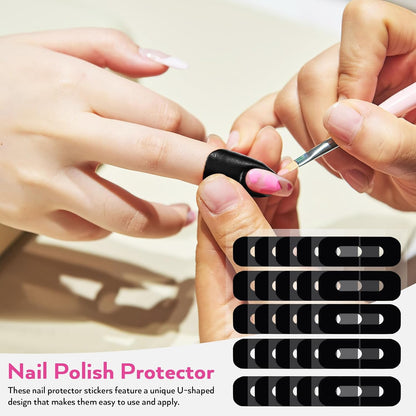 FRCOLOR 200 Sheets Nail Polish Protector Nail Guards Nail Gel Stickers Nail Care Tools Nail Polish Protector For Fingers