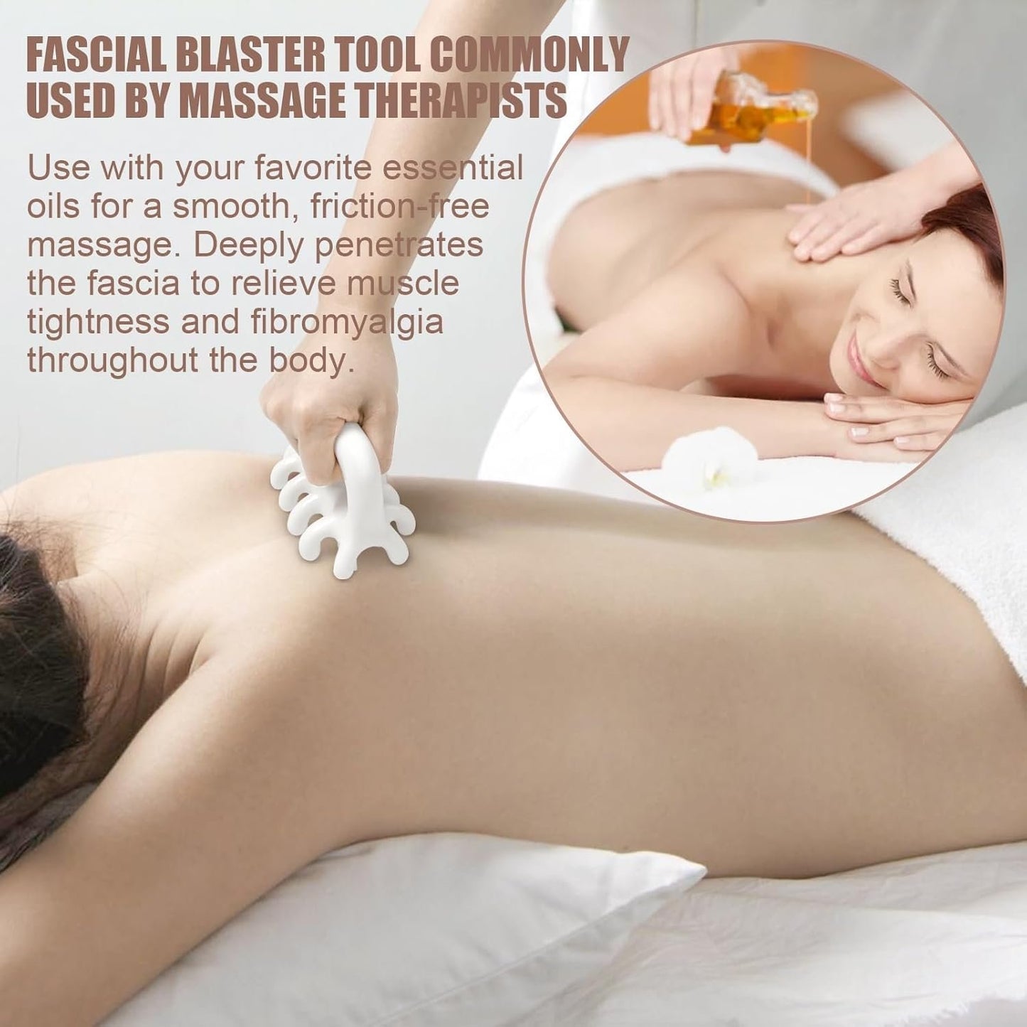 VEMOKY Fascia Massage Tool Trigger Point Massage Tools Anti Blaster for Cellulite Massager Tool Reaching Deep Myofascial Tissue Throughout The Body Release Muscle Knot Reduction Cellulite