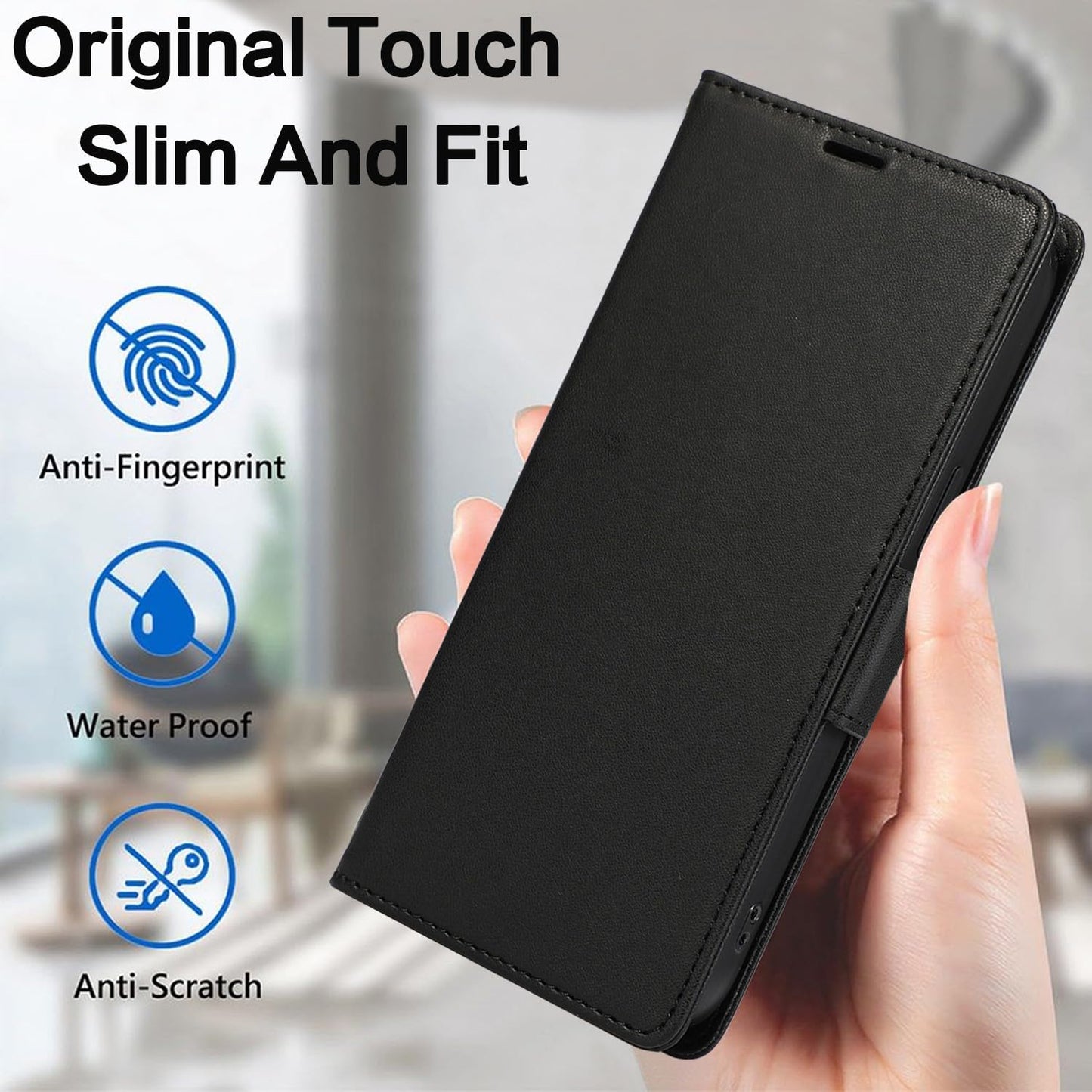 Procarcasa for Galaxy A53 Wallet Case,for Samsung Galaxy A53 5G Case[6.5 inch] PU Leather Flip Folio Cover with Card Holders Stand Feature Magnetic Clourse Protective Cover-Black