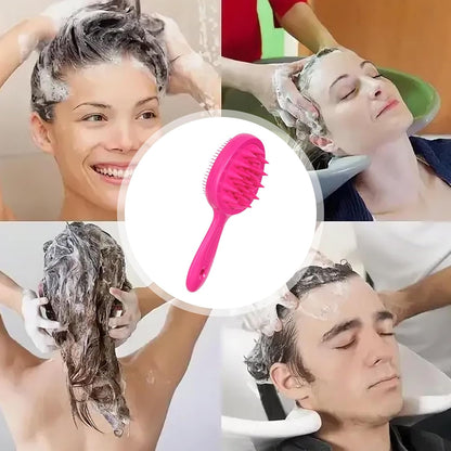 Scalp Massage Brush, Scalp Massager, Double-Sided Shampoo Detangling Comb with Ergonomic Handle, Efficient Cleaning and Care for Athletes Women Teens Men Boys, 7.24x2.76x1.85 Inch