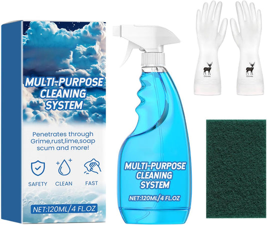 Splash Foam Spray Tablets & Spray Bottle, 120 ML All Purpose Cleaner, Kitchen Grease & Grime Remover Bubble Spray for Kitchen Countertops, Ovens (1)
