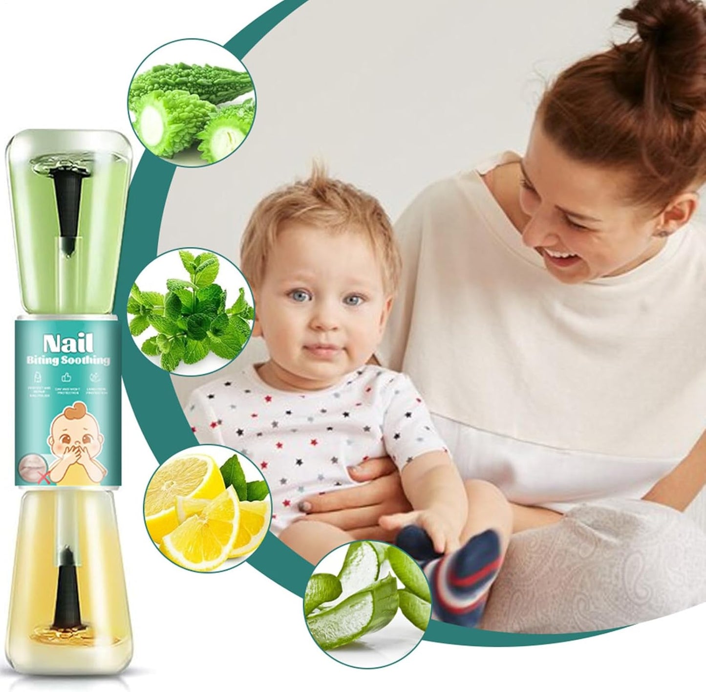 Nail Biting Polish, Natural Stopper for Kids, Thumb Sucking Deterring Formula, 10ml Effective & Safe Solution for Toddler Children, Fingernail Care Manicure Tools