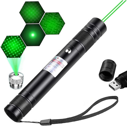Rechargeable Low-Powered Laser Flashlight Long Distance Range for TV/LED/LCD Screens Tactical Flashlights Presentation Office/Outdoors/Astronomic/Construction