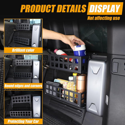 Bekantogy Trunk Right Organizer Compatible with Land Rover Defender 110 2020-2024 Aluminum Alloy Shelf Trunk Right Side Organizer Storage Box Basket Accessories