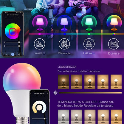 Generico Color Changing Smart Light Bulbs, Wireless LED Bulbs for Living Room and Bedroom, Dimmable RGB WiFi with 16 Million Colors, Music LED Bulb for Custom Lighting Experience