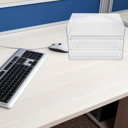 Tofficu Desk Organizer Storage Tray for Paper Pet Material Stackable Design for Efficient Workspace Organization for Office Home and School Use