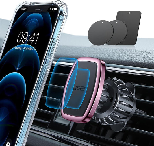 LISEN Magnetic Phone Holder for Car (20X Powerful: Pink)