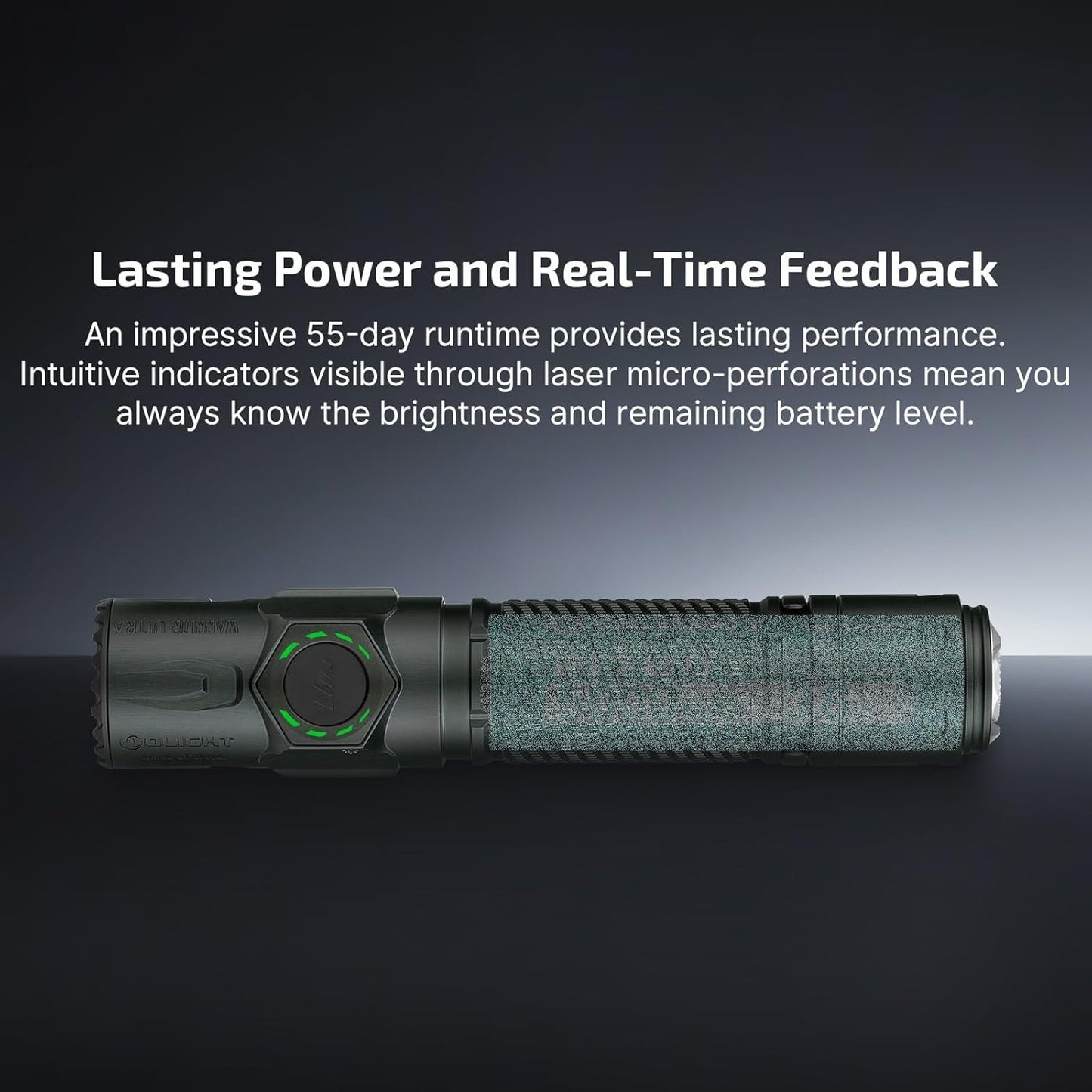OLIGHT Warrior Ultra 2500 Lumens Tactical Rechargeable Flashlight, Ultra-Durable O-Aluminum Material Flashlight with Proximity Sensor, IPX8 Waterproof for Outdoor, Emergency(Stealth Grey)