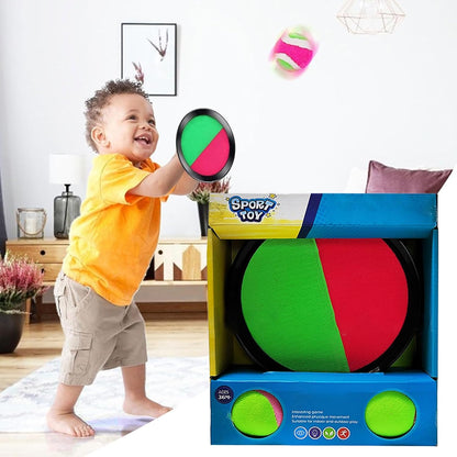 Tossing and Catch Ball, Ball Toss Game Kids, Sticky Sports Toy Set, 9.06 x 7.87 x 2.36 Inches, Engaging Activity for Outdoor Play, Camping, Travel, Playground, Parent Child Bonding