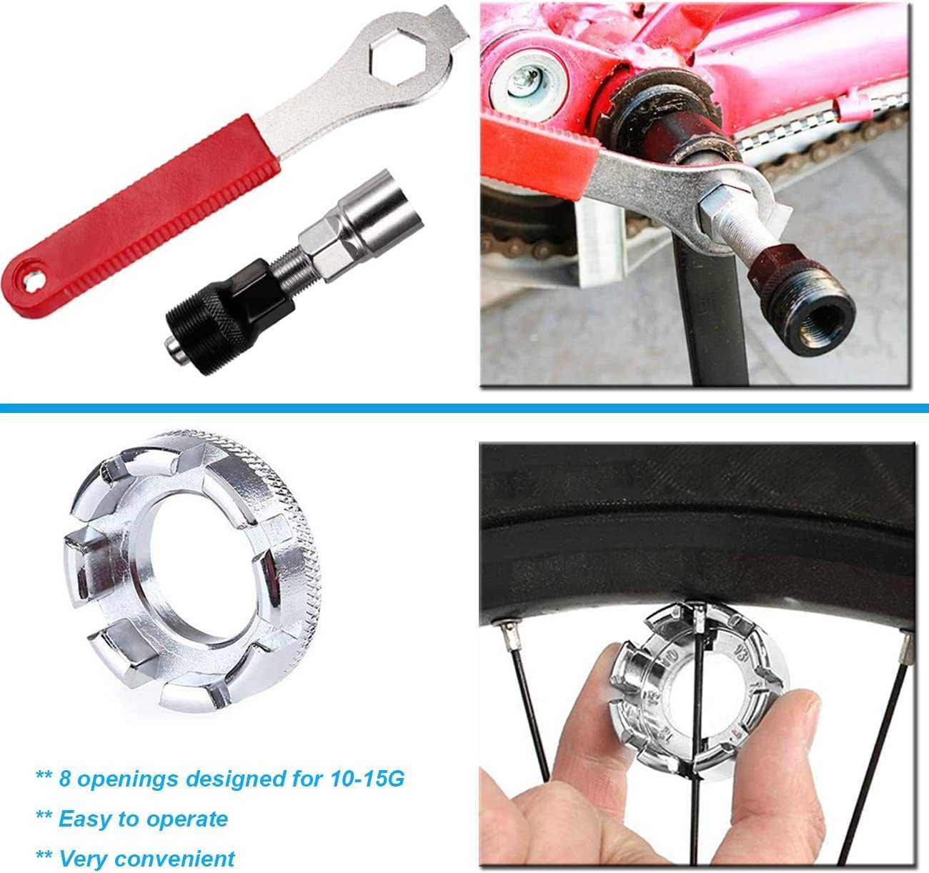 Bike Repair Kit & Bicycle Tire Pump, All In One Bike Repair Tool, Portable Tire Patches Repair Fixes, Fixe, Home Maintenance Camping Travel Tool & Bike Bag, Inflator. Safety Emergency Repair Toolkit