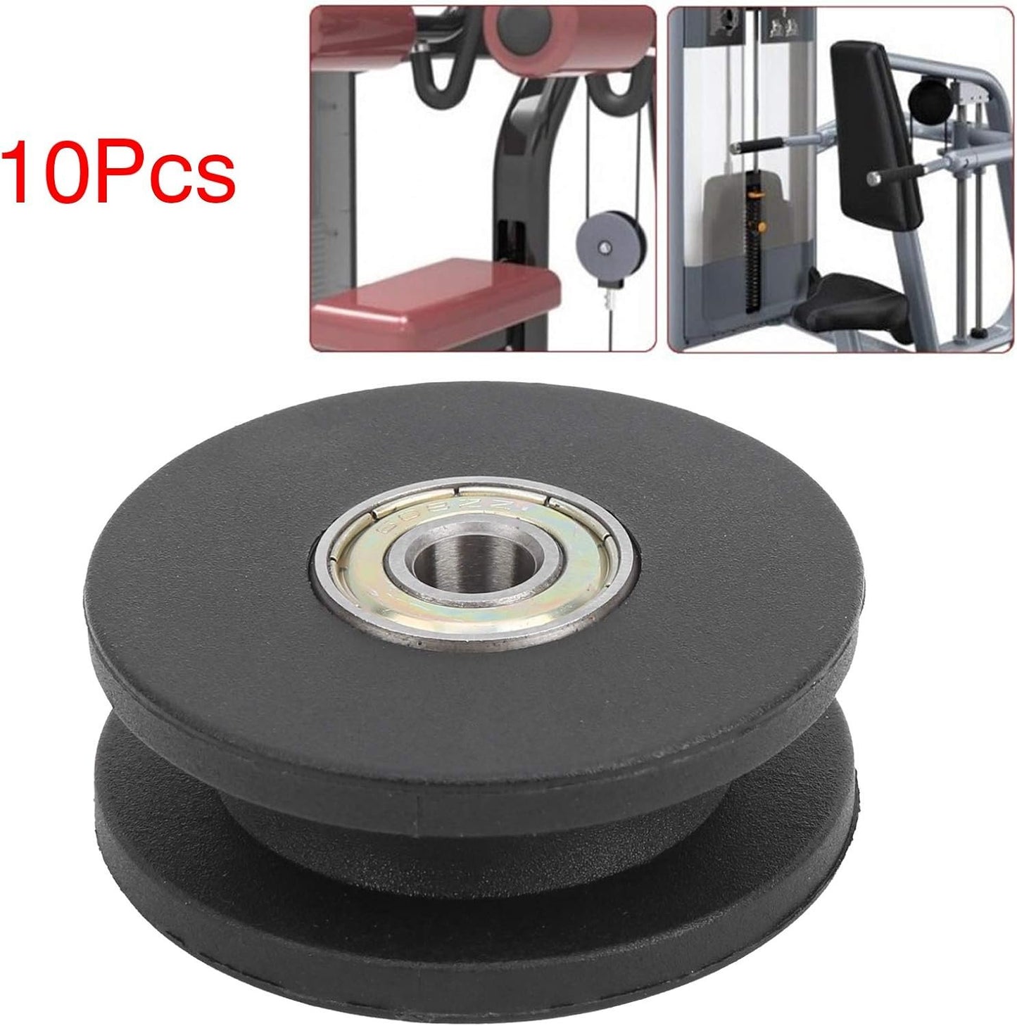 Nylon Bearing Pulley, 50mm Fitness Pulley Home Gym Attachment, Strength Training Accessory Lightweight & Easy to Install at Altitude, Suitable for Health Club