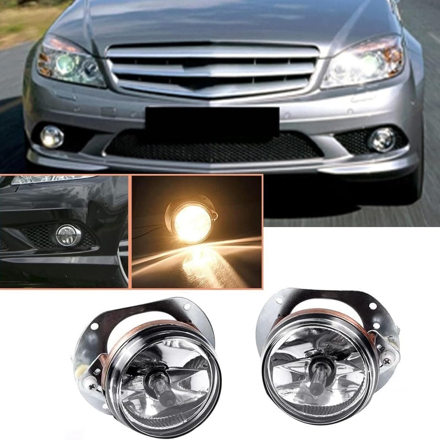 1 Pair Bumper Fog Light For W204 W216 R230 W164 W251 Automotive Accessories 2048202156 2048202256 Replacement Fog Lamp