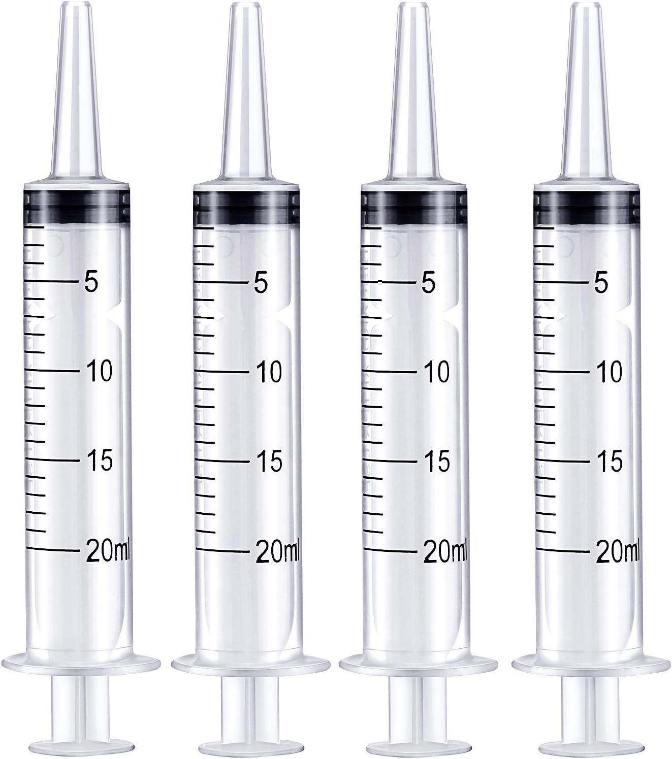 20ml Syringe with Caps (10 pcs), Suitable for Feeding Newborn Small Animals, Also Suitable for Liquid Extraction, Adding Ink, Watering Flowers, etc.