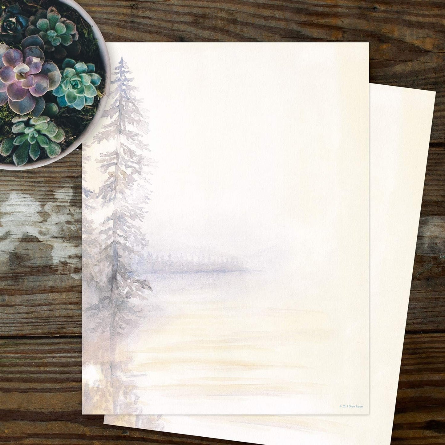 Great Papers! Morning Mist Letterhead, 80 Count, 8.5"x11" (2014250)