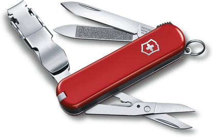 Victorinox Nail Clip 580, 8 Functions, Swiss Made Multi-Tool with Nail File, Nail Cleaner and Small Blade - Red