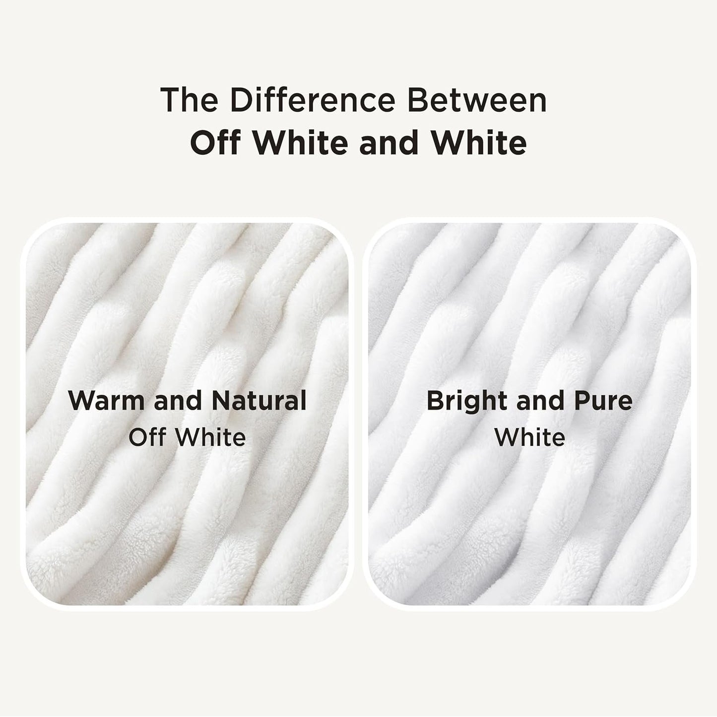 Bedsure Throw Blanket Living Room Home Decor- Gift for Mom Women Men, Soft Fluffy Fleece Cozy Fuzzy Plush Warm White Couch Bed Blanket, Bedroom Summer Decor Gifts for Him Her, 50x60