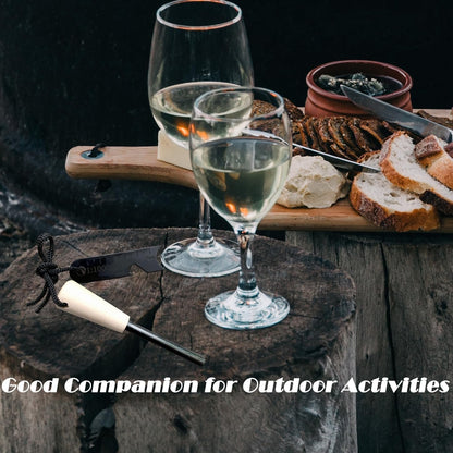 Qsxou Fire Starter Survival Tool Outdoor Flint and Steel Starter with Compass,16,000 Strikes Portable Outdoor Survival Multi-Tool Kits for Camping, Hiking and Backpacking Gear