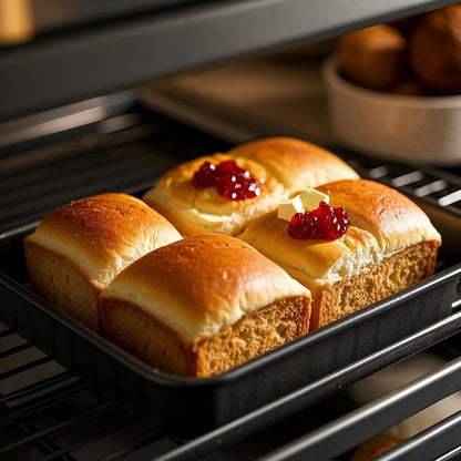 ZOENHOU 6 Set 8 Inch Baking Pan Square Cake Pan, Nonstick Bakeware Brownie Baking Pan, Carbon Steel Toaster Oven Square Sheet Pan