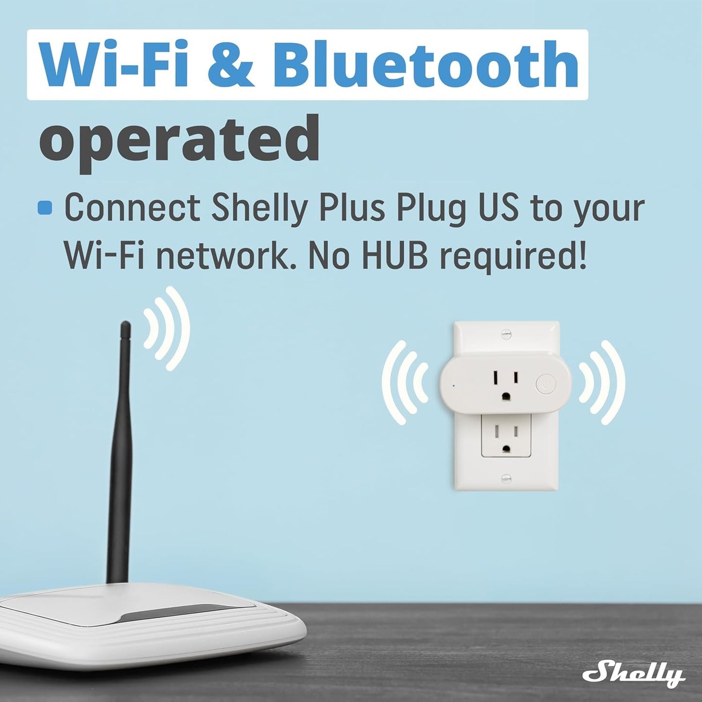 Shelly Plus Plug US | WiFi Operated Smart Plug with Power Measurement | Home Automation | iOS Android App | Alexa & Google Home Compatible | Monitor Appliances | Remote Control (2 Pack)