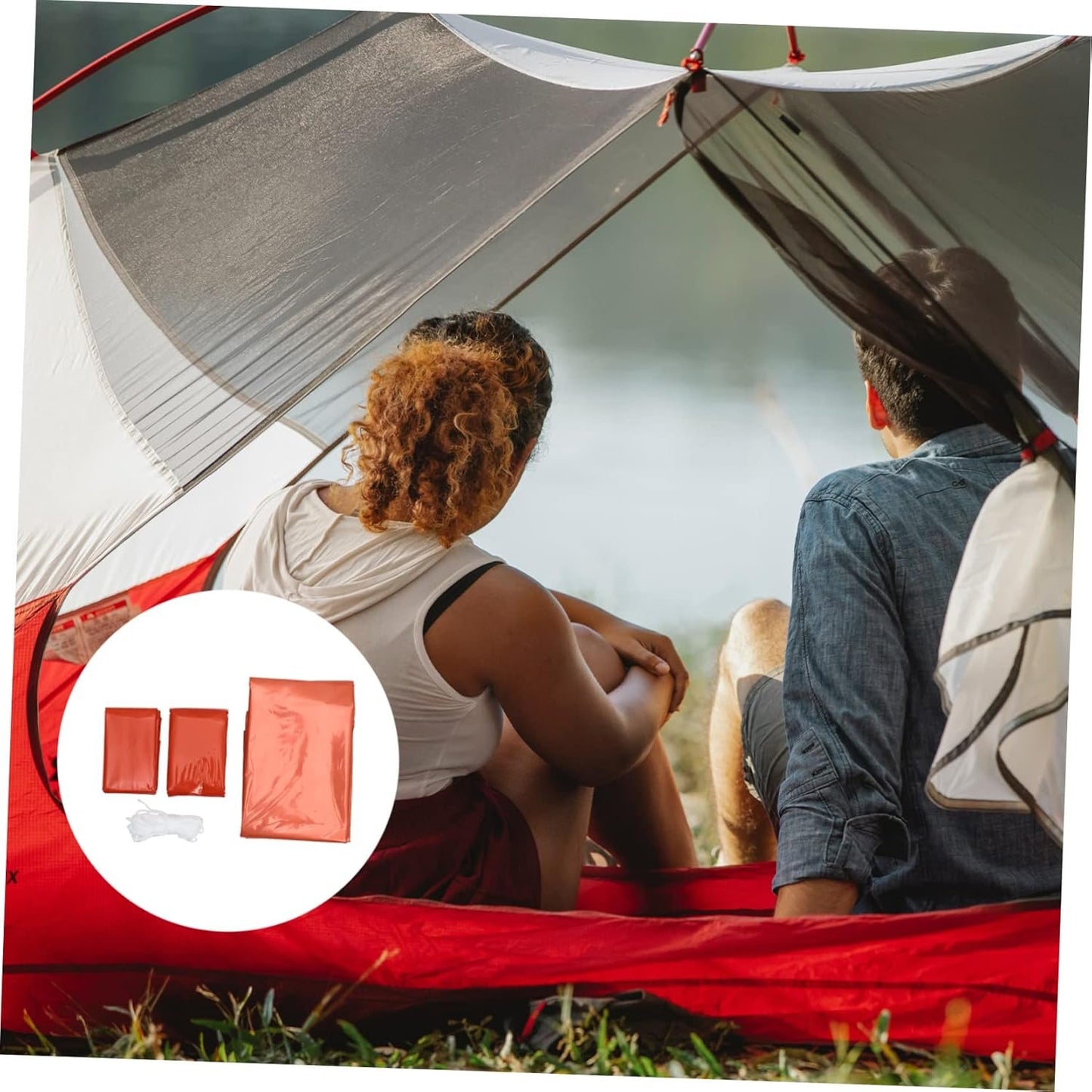 ibasenice Emergency with Thermal Insulation Survival Sack for Outdoor Camping Lightweight Portable Emergency Blanket Tent Essential for Cold Weather Protection