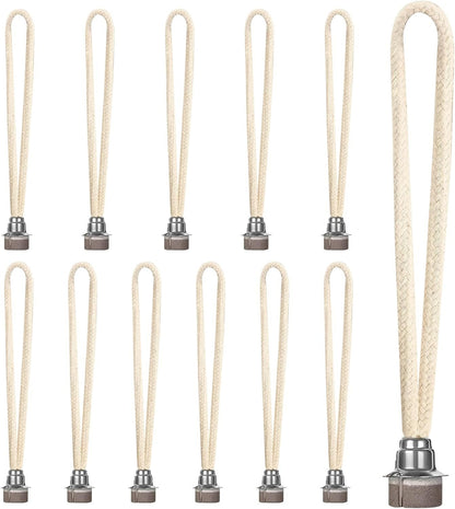 TOUNALKER 12 PCS Oil Lamp Wick Replacement Lamps Wick Air Control Catalytic Burner Wick for Catalytic Burner Diffuser Aromatherapy(Silver)