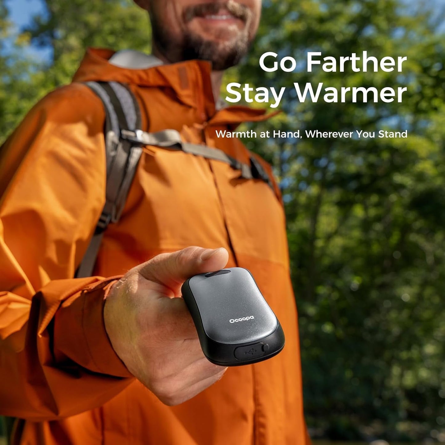 OCOOPA Magnetic Rechargeable Hand Warmers 2 Pack, IP45 Water Resistant, UL Certified, Portable Ergonomic Electric Handwarmer, Up to 9hrs, Pocket Size, Tech Gifts for Men, Raynauds, Outdoors, UT4 Urban