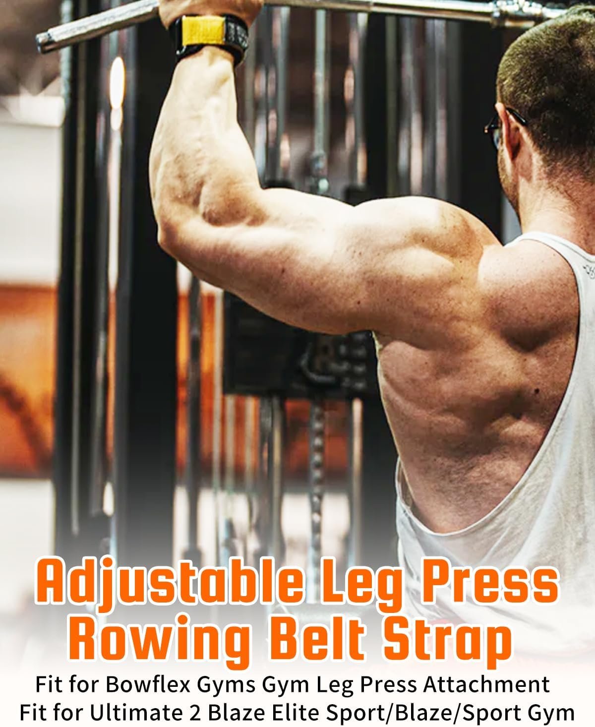 𝑻𝒉𝒊𝒄𝒌 𝑼𝒑𝒈𝒓𝒂𝒅𝒆𝒅 Adjustable Leg Press Rowing Strap, Fit for Bowflex Home Gym accessories, Fit for Ultimate 2 Blaze Elite Sport Blaze Sport Gym