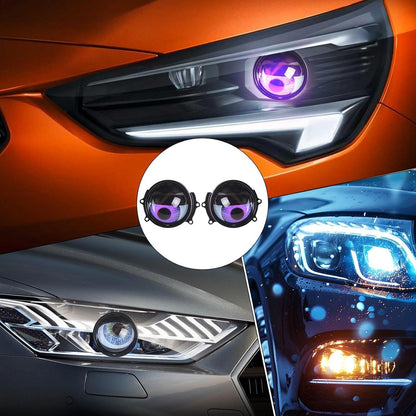 Devil Eyes Light, LED Dynamic Headlights, WiFi Control Car Light, 12V Headlight Bulbs, Projector Lens Lamp, Automotive LED Headlights, Dynamic LED Car Lights, WiFi Headlight Projector