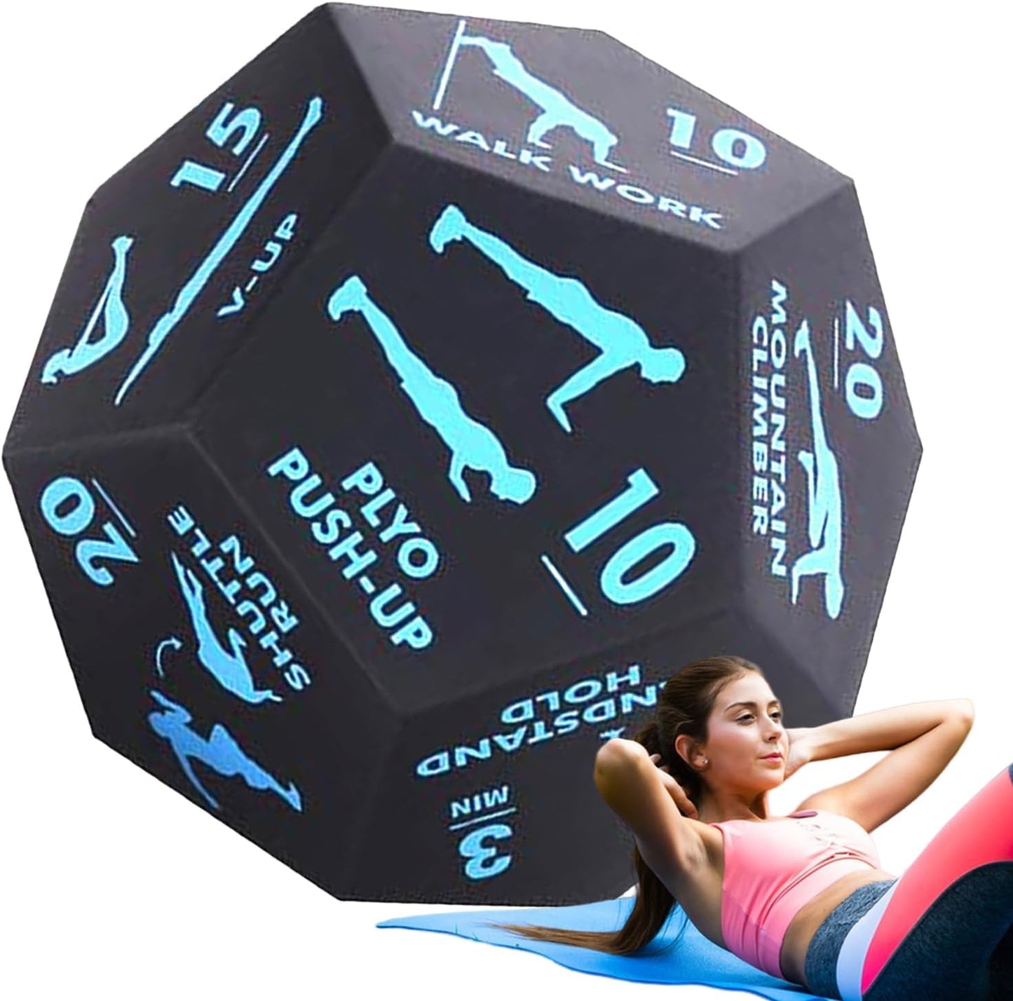 Exercise Dice for Workouts | Fitness Exercise Dice Game,Strength Training Home Gym Accessories for Outdoor Travel Rehabilitation Yoga Team Sports Conditioning